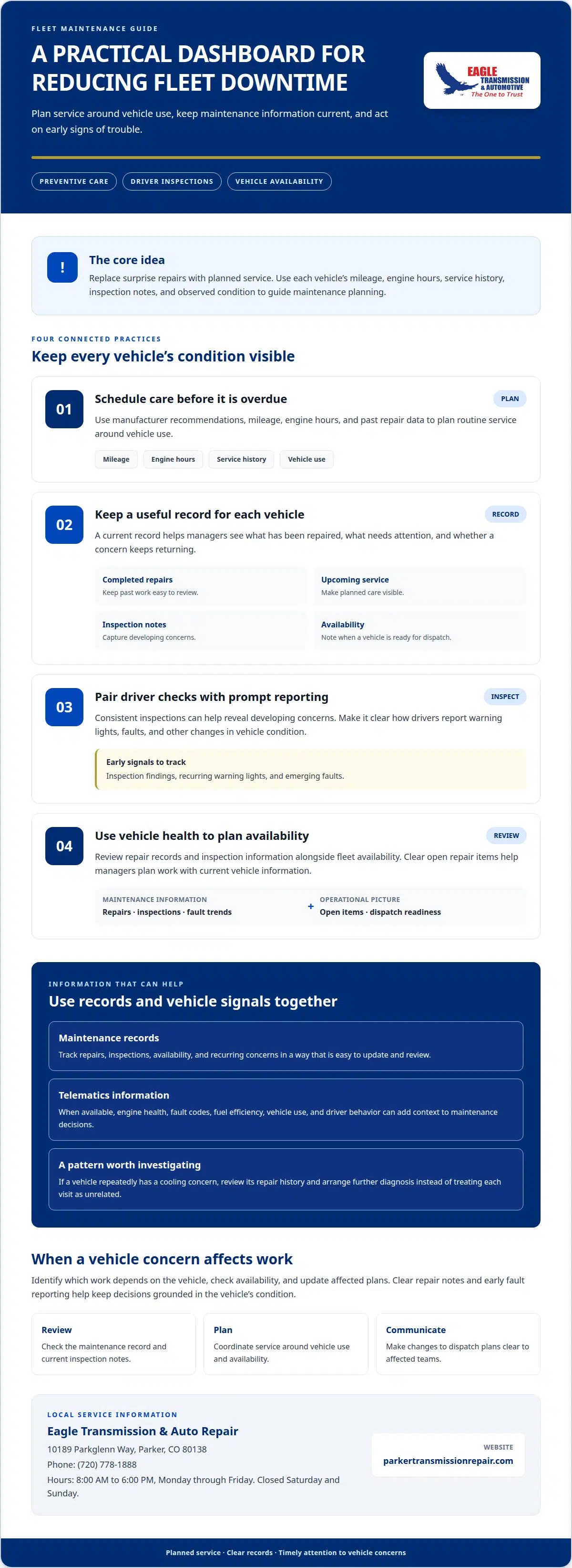 Reduce Fleet Vehicle Downtime Parker With Better Maintenance